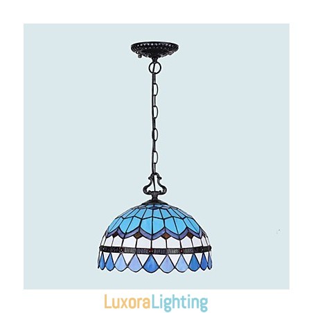 Designer Touch Decorative European Rural Creative Arts Stained Glass Chandelier Restoring Ancient Ways Lamp Light