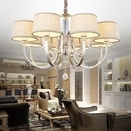 Designer Touch Decorative Country Crystal Silver Metal Chandelier