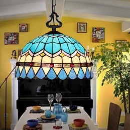 Designer Touch Decorative European Rural Creative Arts Stained Glass Chandelier Restoring Ancient Ways Lamp Light