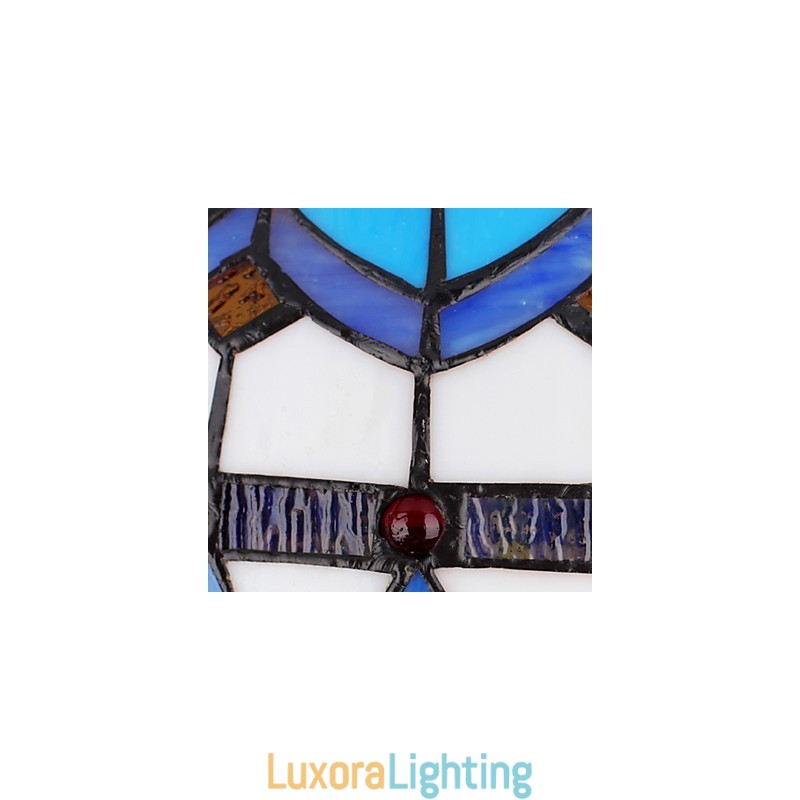 Designer Touch Decorative European Rural Creative Arts Stained Glass Chandelier Restoring Ancient Ways Lamp Light