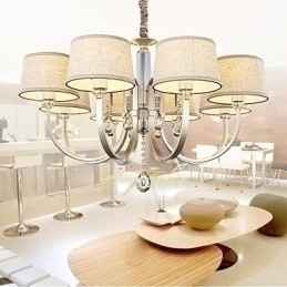 Designer Touch Decorative Country Crystal Silver Metal Chandelier