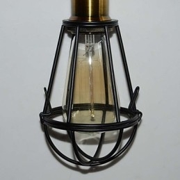 Designer Touch Decorative LOFT Lamp Vintage Pendant Light Edison Light Balck Iron Metal Cage Lampshade Warehouse Style Lighting Light Fixture