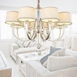 Designer Touch Decorative Country Crystal Silver Metal Chandelier