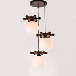 Designer Touch Decorative European Mediterranean Ship rudder Glass Dining Pendant Simple Modern Solid Wood lamps