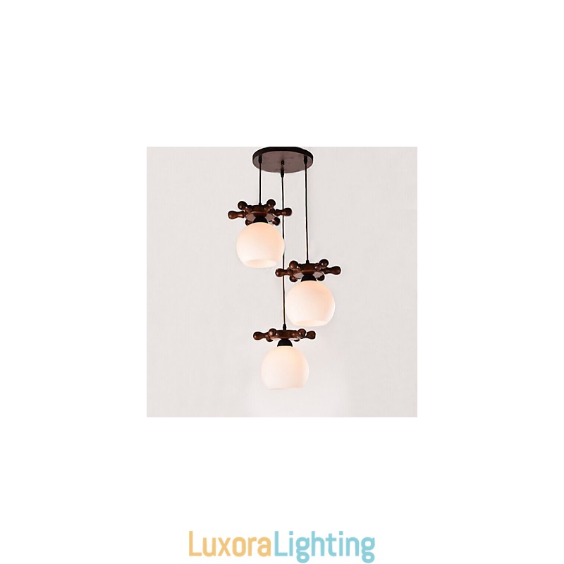 Designer Touch Decorative European Mediterranean Ship rudder Glass Dining Pendant Simple Modern Solid Wood lamps