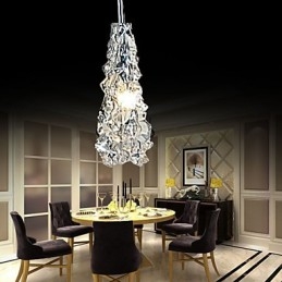Designer Touch Decorative Tradition Classic Transparent glass 1 Light Chandelier