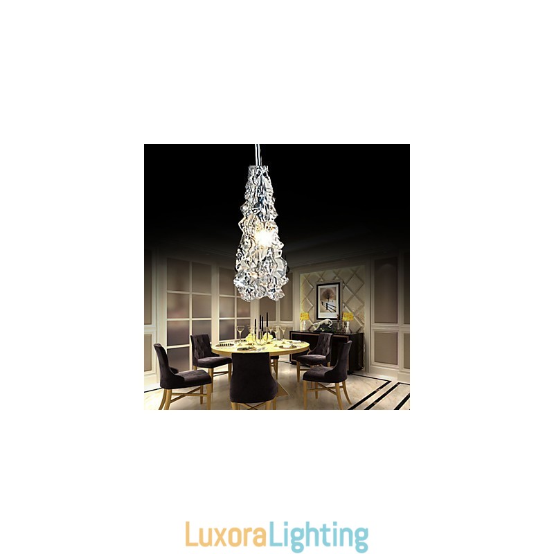 Designer Touch Decorative Tradition Classic Transparent glass 1 Light Chandelier