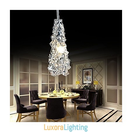 Designer Touch Decorative Tradition Classic Transparent glass 1 Light Chandelier