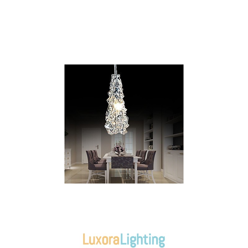 Designer Touch Decorative Tradition Classic Transparent glass 1 Light Chandelier