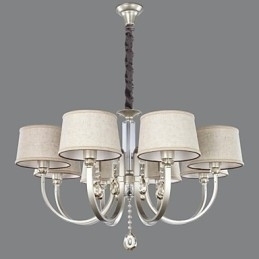 Designer Touch Decorative Country Crystal Silver Metal Chandelier