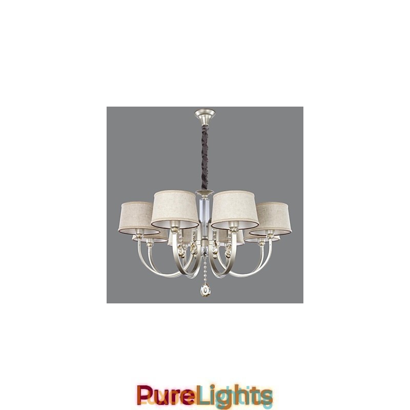 Designer Touch Decorative Country Crystal Silver Metal Chandelier