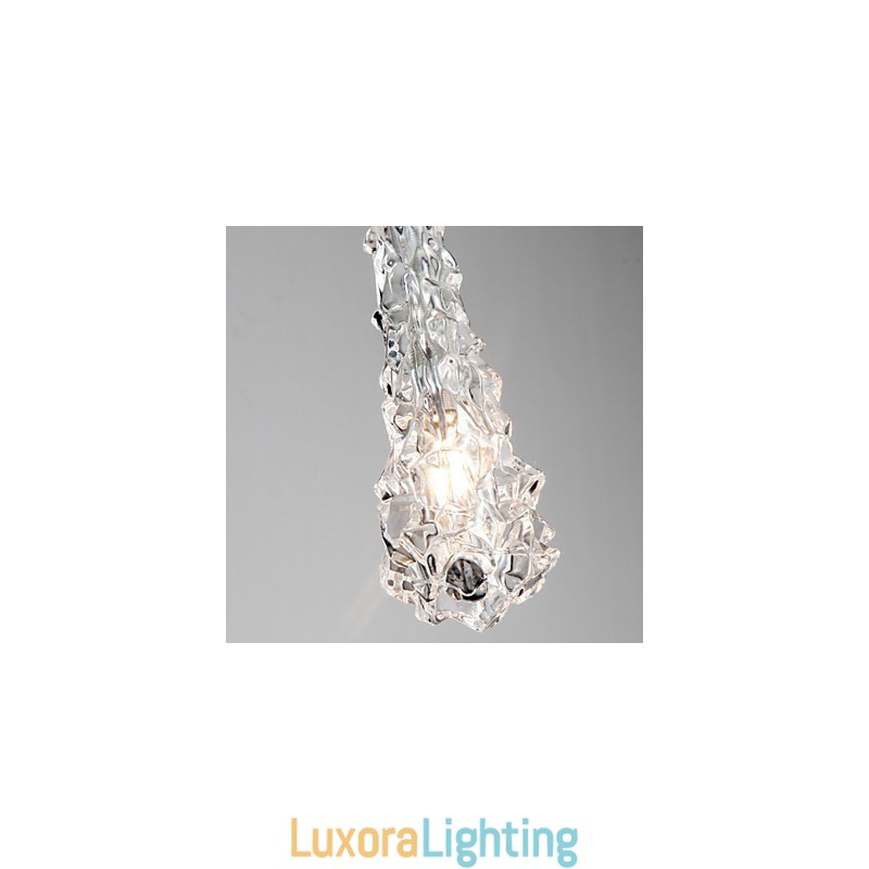 Designer Touch Decorative Tradition Classic Transparent glass 1 Light Chandelier