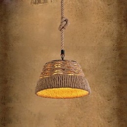Designer Touch Decorative Loft Industrial Wind Creative Nordic Hemp Rope Meals Chandelier Lamp