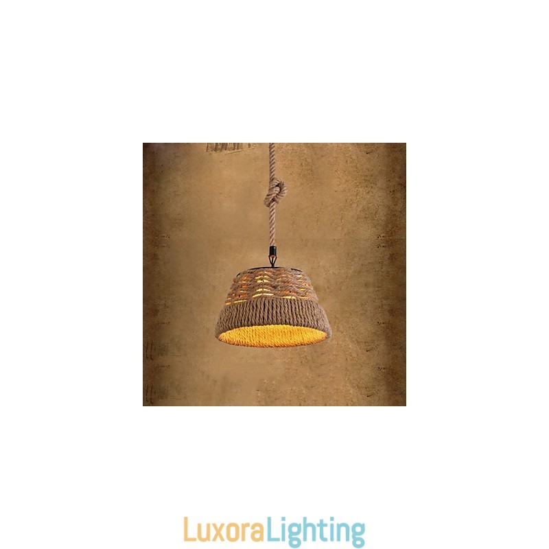 Designer Touch Decorative Loft Industrial Wind Creative Nordic Hemp Rope Meals Chandelier Lamp