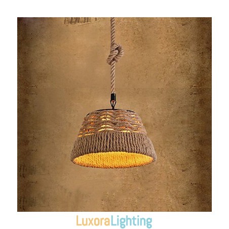 Designer Touch Decorative Loft Industrial Wind Creative Nordic Hemp Rope Meals Chandelier Lamp