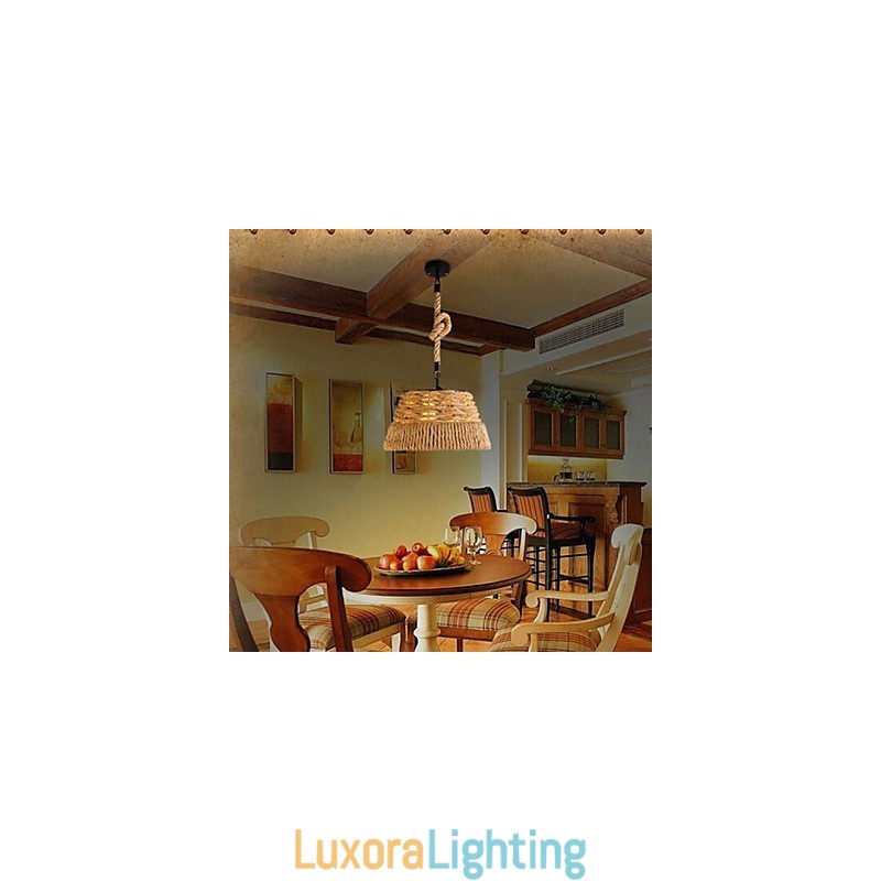 Designer Touch Decorative Loft Industrial Wind Creative Nordic Hemp Rope Meals Chandelier Lamp