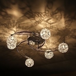 Designer Touch Decorative Modern Contemporary Electroplated Flush Mount