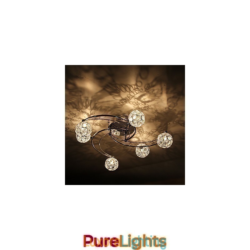 Designer Touch Decorative Modern Contemporary Electroplated Flush Mount