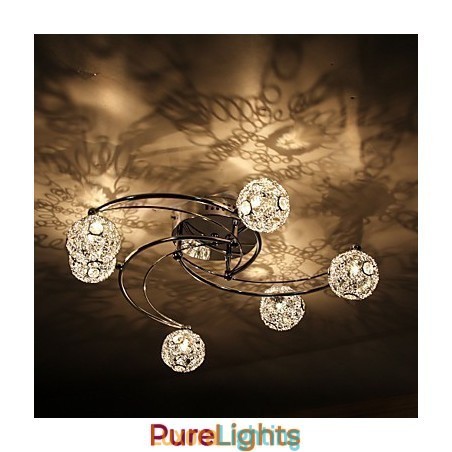 Designer Touch Decorative Modern Contemporary Electroplated Flush Mount