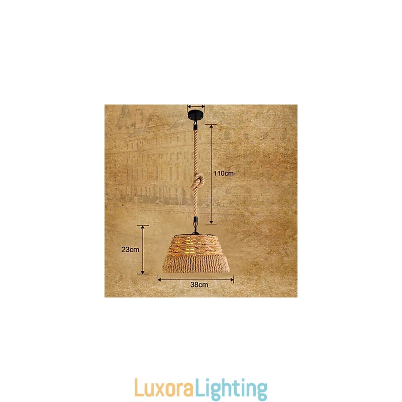 Designer Touch Decorative Loft Industrial Wind Creative Nordic Hemp Rope Meals Chandelier Lamp