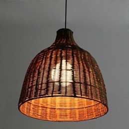 Designer Touch Decorative Rural Style Cany Art Creative Hand Made By The Cane Makes Up Droplight Lamp