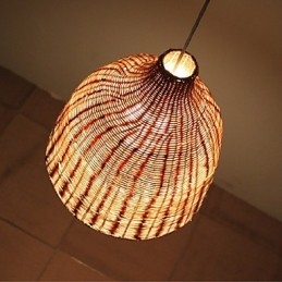 Designer Touch Decorative Rural Style Cany Art Creative Hand Made By The Cane Makes Up Droplight Lamp