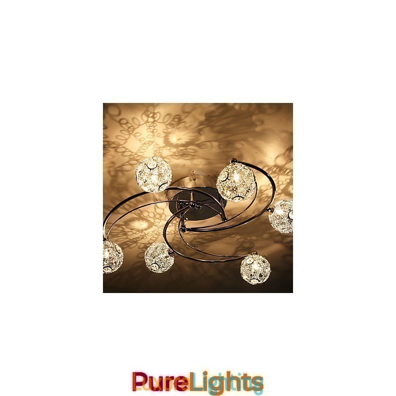Designer Touch Decorative Modern Contemporary Electroplated Flush Mount