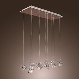Designer Touch Decorative Modern Contemporary Crystal Chrome Metal Pendant Light
