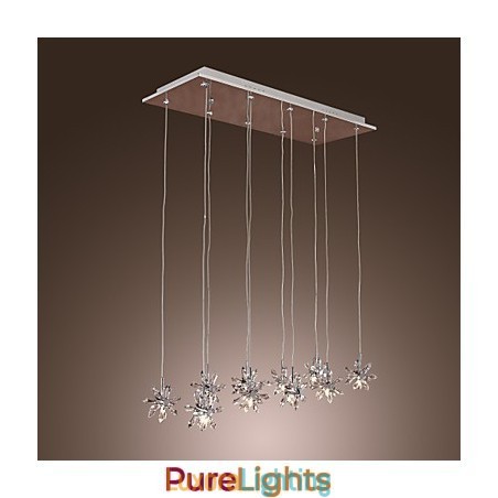 Designer Touch Decorative Modern Contemporary Crystal Chrome Metal Pendant Light