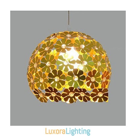 Designer Touch Decorative Modern Color Plum Flower Ball Single Head Crystal Droplight