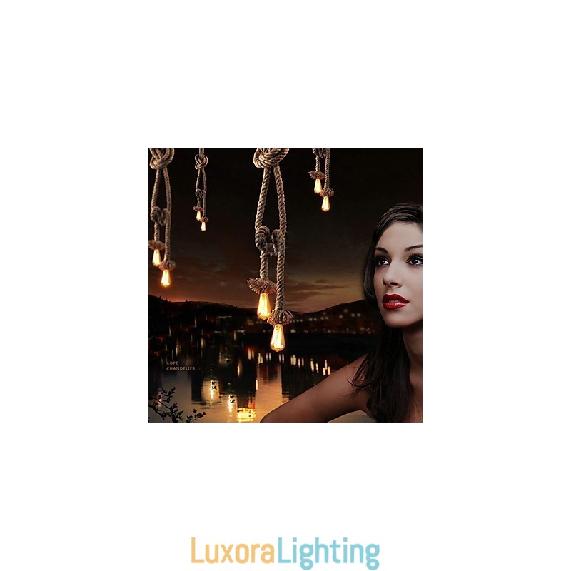 Designer Touch Decorative Creative multifunction hemp rope chandelier