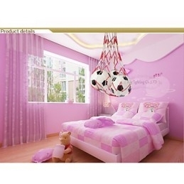Designer Touch Decorative Children Football Modern Minimalist Pendant Lamp Boy Lights 3 Lights