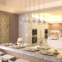 Designer Touch Decorative Modern Contemporary Crystal Chrome Metal Pendant Light