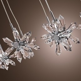 Designer Touch Decorative Modern Contemporary Crystal Chrome Metal Pendant Light