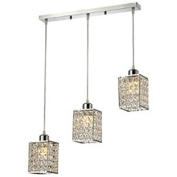 Designer Touch Decorative Modern Contemporary Island Crystal Electroplated Pendant Light