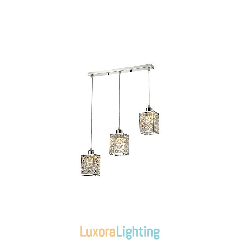 Designer Touch Decorative Modern Contemporary Island Crystal Electroplated Pendant Light