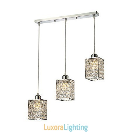 Designer Touch Decorative Modern Contemporary Island Crystal Electroplated Pendant Light