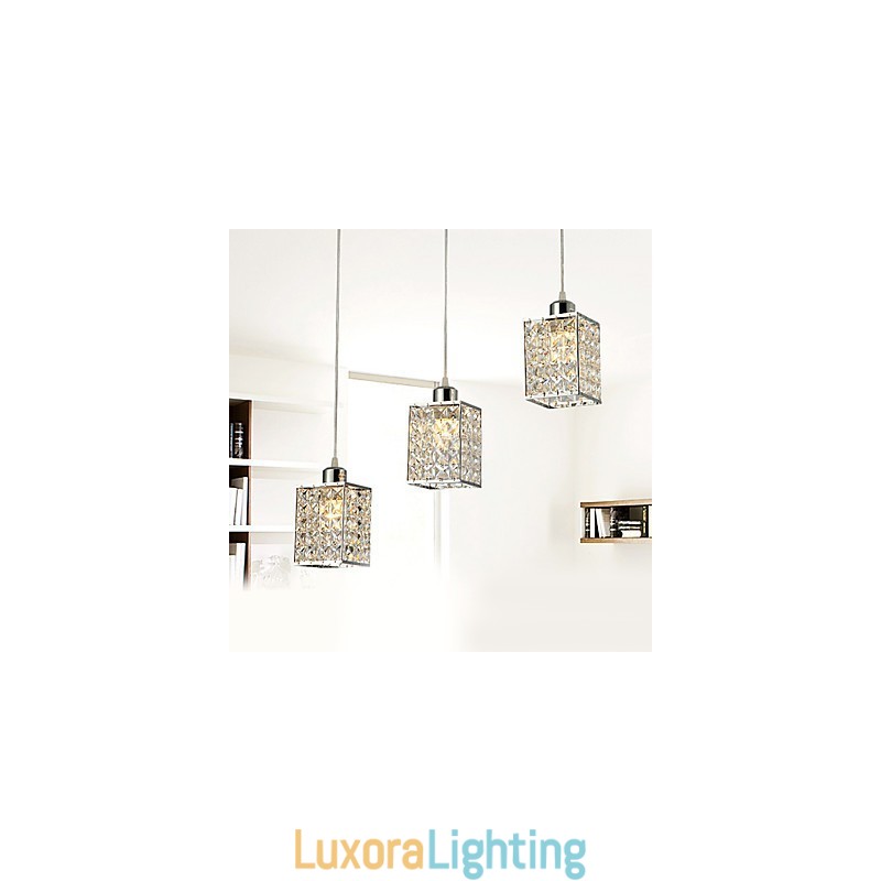 Designer Touch Decorative Modern Contemporary Island Crystal Electroplated Pendant Light