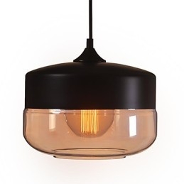 Designer Touch Decorative WestMenLights Vintage Modern Paint Glass Ceiling Lamp Pendant Light Black 250mm Diameter