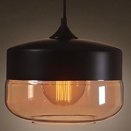 Designer Touch Decorative WestMenLights Vintage Modern Paint Glass Ceiling Lamp Pendant Light Black 250mm Diameter