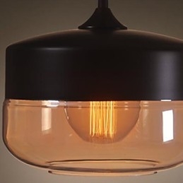 Designer Touch Decorative WestMenLights Vintage Modern Paint Glass Ceiling Lamp Pendant Light Black 250mm Diameter