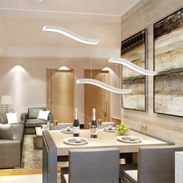 Designer Touch Decorative Wavy Design Fashion Simple Acrylic Pendant Light