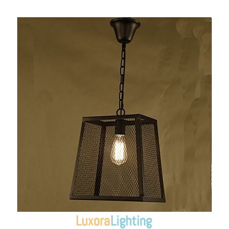 Designer Touch Decorative A Net Cover Retro Industrial Wind Cafe Wrought Lron Chandelier