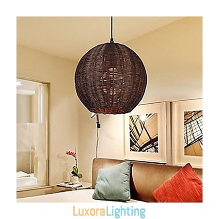 Designer Touch Decorative Modern Contemporary Lantern Country Globe Metal Pendant Light