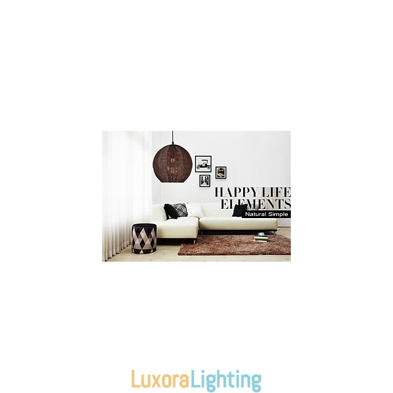 Designer Touch Decorative Modern Contemporary Lantern Country Globe Metal Pendant Light