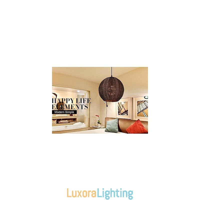 Designer Touch Decorative Modern Contemporary Lantern Country Globe Metal Pendant Light