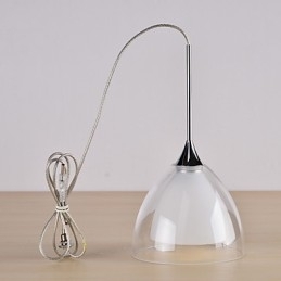 Designer Touch Decorative 1 Light Two layer Pendant Island Light Clear Glass Polished Chrome