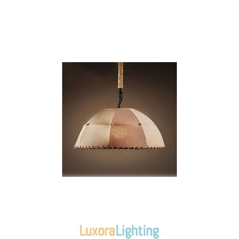 Designer Touch Decorative Contracted Nordic Vintage Linens Hemp Rope American Country Droplight Lamp