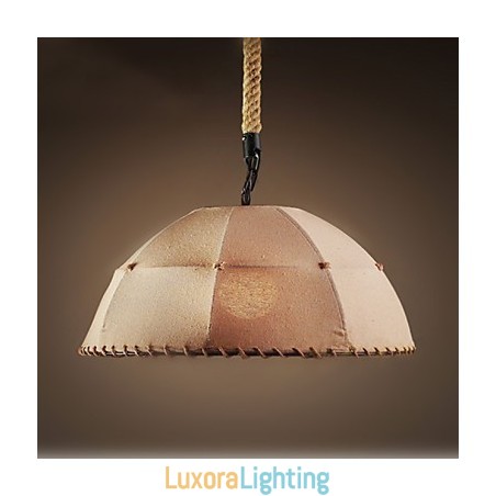 Designer Touch Decorative Contracted Nordic Vintage Linens Hemp Rope American Country Droplight Lamp