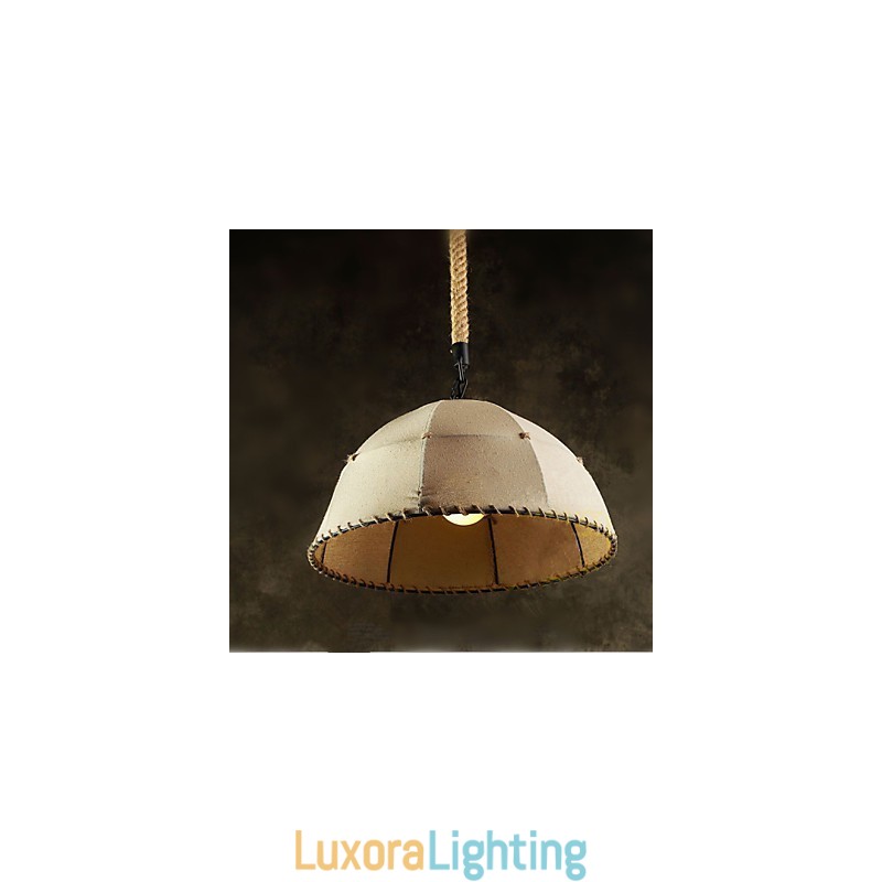 Designer Touch Decorative Contracted Nordic Vintage Linens Hemp Rope American Country Droplight Lamp